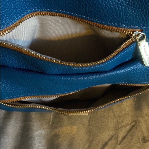 Valentina Ocean Blue/Tan Leather Convertible Backpack main image 10